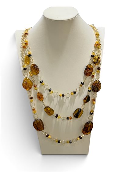 Collana Sovrani Donna in Argento Ambra JAMB1 - JAMB1